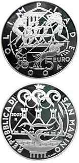 Olympische Zomerspelen Athene 5 euro San Marino 2003 Proof